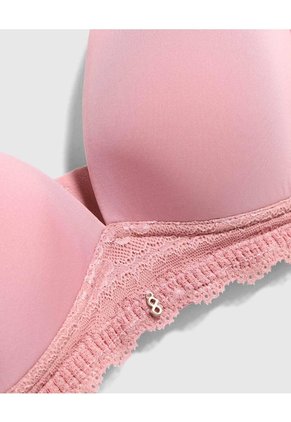 Brasier Triangular Con Base En Encaje   Para Mujer Rosado Patprimo
