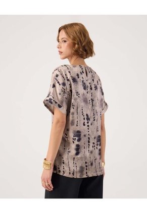 Blusa Para Mujer Manga Corta Color Café Marca Patprimo #30123601