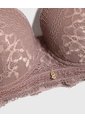 Brasier Media Copa En Encaje   Para Mujer Café Patprimo de Patprimo