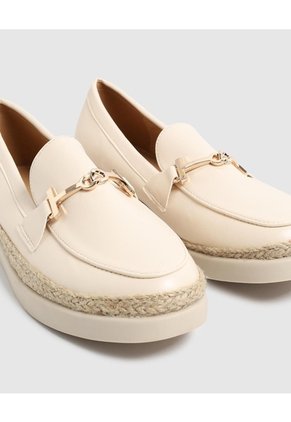 Mocasín Mujer Estilo Alpargata  Para Mujer Beige Patprimo