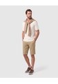 Bermuda Chino Con Bolsillos Para Hombre  Para Hombre Beige Patprimo de Patprimo