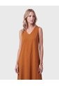 Vestido Casual Con Escote En V Para Mujer  Para Mujer Café Patprimo de Patprimo