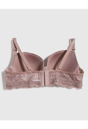 Brasier Media Copa En Encaje Para Mujer Café Patprimo