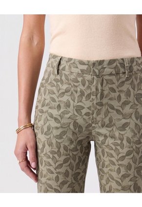 Pantalón Capri Estampado Mujer  Para Mujer Verde Patprimo