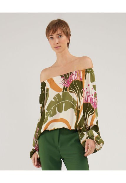 Blusa Para Mujer Manga Larga Color Verde Oscuro Marca Patprimo #30123265