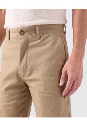 Bermuda Chino Con Bolsillos Para Hombre  Para Hombre Beige Patprimo
