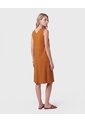Vestido Casual Con Escote En V Para Mujer  Para Mujer Café Patprimo de Patprimo