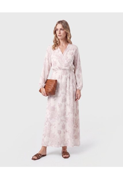 Vestido Largo Con Cinturón Mujer  Para Mujer Rosa Patprimo