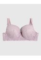 Brasier Media Copa En Encaje   Para Mujer Morado Patprimo de Patprimo
