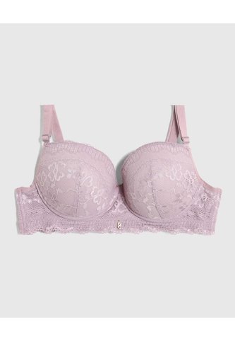 Brasier Media Copa En Encaje   Para Mujer Morado Patprimo Patprimo