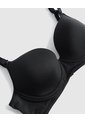 Brasier Copa Completa Unicolor   Para Mujer Negro Patprimo de Patprimo