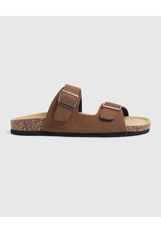 Sandalias Con Doble Hebilla Hombre  Para Hombre Café Patprimo Patprimo