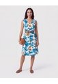 Vestido Sin Mangas Con Ajuste Mujer  Para Mujer Azul Patprimo de Patprimo
