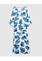 Vestido Midi Con Ajuste En Cintura Mujer Curvy  Para Mujer Azul Patprimo de Patprimo