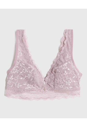 Bralette Texturizado Unicolor   Para Mujer Morado Patprimo Patprimo