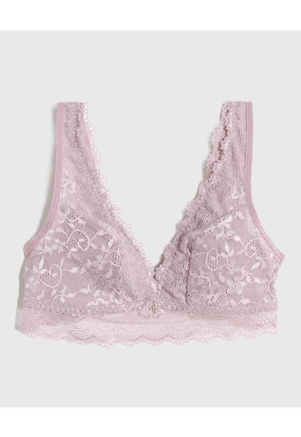Bralette Texturizado Unicolor   Para Mujer Morado Patprimo