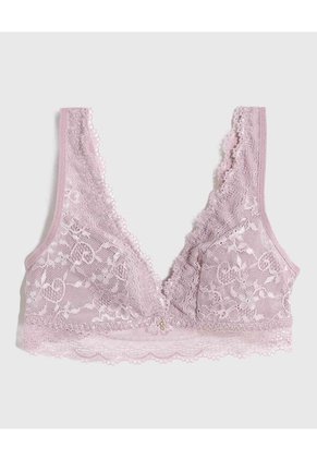 Bralette Texturizado Unicolor Para Mujer Morado Patprimo