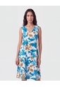 Vestido Sin Mangas Con Ajuste Mujer  Para Mujer Azul Patprimo de Patprimo
