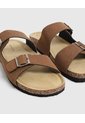 Sandalias Con Doble Hebilla Hombre  Para Hombre Café Patprimo de Patprimo