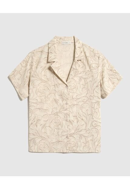 Camisa Para Mujer Manga Corta Color Beige Marca Patprimo #30010727