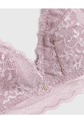 Bralette Texturizado Unicolor Para Mujer Morado Patprimo