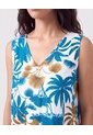 Vestido Sin Mangas Con Ajuste Mujer  Para Mujer Azul Patprimo de Patprimo