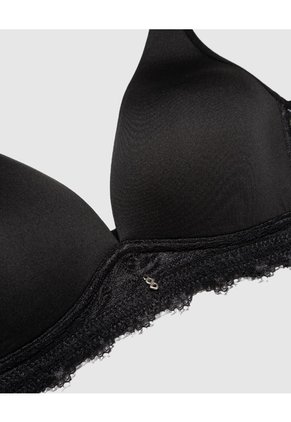 Brasier Con Encaje  Para Mujer Negro Patprimo