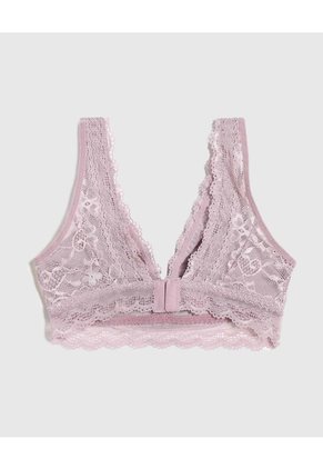 Bralette Texturizado Unicolor Para Mujer Morado Patprimo