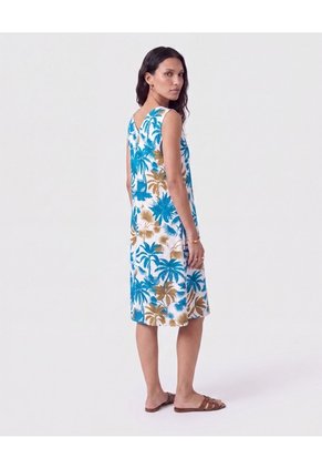 Vestido Sin Mangas Con Ajuste Mujer  Para Mujer Azul Patprimo