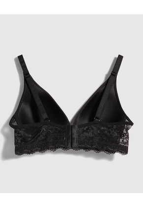 Brasier Con Encaje  Para Mujer Negro Patprimo