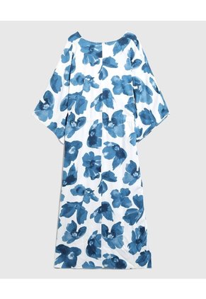 Vestido Midi Con Ajuste En Cintura Mujer Curvy Para Mujer Azul Patprimo