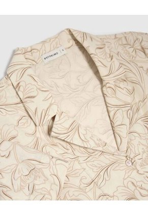 Camisa Para Mujer Manga Corta Color Beige Marca Patprimo #30010727