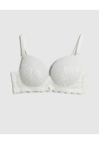 Brasier Media Copa En Encaje   Para Mujer Blanco Patprimo Patprimo