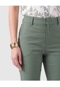 Pantalón Capri Ajustado De Tiro Medio Mujer  Para Mujer Verde Patprimo de Patprimo
