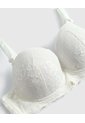Brasier Media Copa En Encaje   Para Mujer Blanco Patprimo de Patprimo