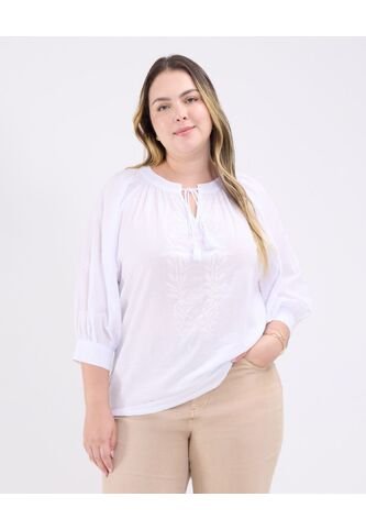 Blusa Para Mujer Manga 3/4 Color Blanco Marca Patprimo #14121379 Patprimo