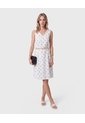 Vestido Midi Estampado Para Mujer  Para Mujer Blanco Patprimo de Patprimo