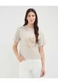 Camiseta Para Mujer Manga Corta Color Beige Marca Patprimo #30093662 de Patprimo