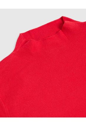 Saco  Para Mujer Cuello Alto O Cuello Tortuga Color Rojo Marca Patprimo #30330670