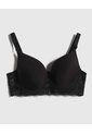 Brasier Copa Completa Con Encaje  Para Mujer Negro Patprimo de Patprimo