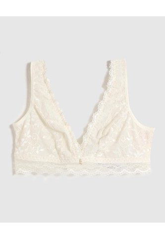Bralette Texturizado Unicolor   Para Mujer Crema Patprimo Patprimo