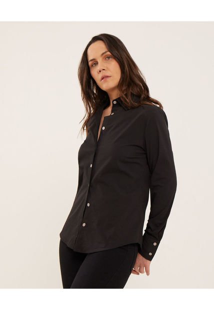Camisa Para Mujer Manga Larga Color Negro Marca Patprimo #30010571
