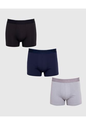Boxer X3 Para Hombre Filete Medio Color Negro Marca Patprimo #44000560 Patprimo
