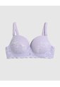 Brasier Media Copa En Encaje   Para Mujer Morado Patprimo de Patprimo