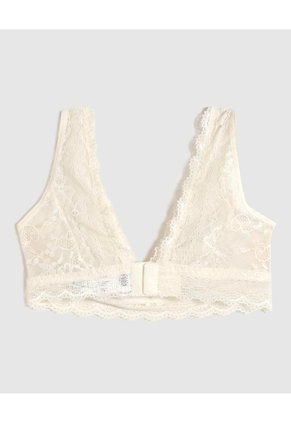 Bralette Texturizado Unicolor   Para Mujer Crema Patprimo