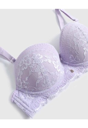 Brasier Media Copa En Encaje Para Mujer Morado Patprimo