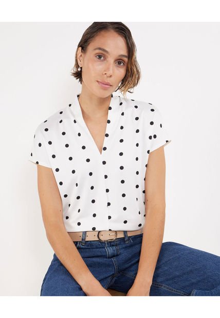 Camiseta Para Mujer Manga Corta Color Blanco Marca Patprimo #30093465