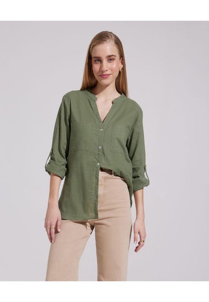 Blusa Para Mujer Manga Larga Color Verde Oscuro Marca Patprimo #30123042