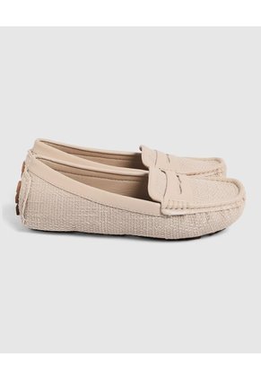 Mocasines Planos Casuales Para Mujer Para Mujer Crema Patprimo