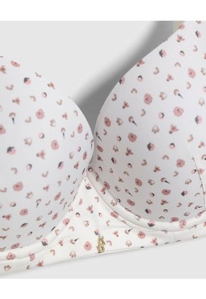Brasier Copa Completa Estampado Para Mujer Blanco Patprimo
